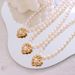 Women’s Jewelry Set Fashion beating heart pendant pearl necklace light luxury personality clavicle chain all-match jewelry_voghion.com