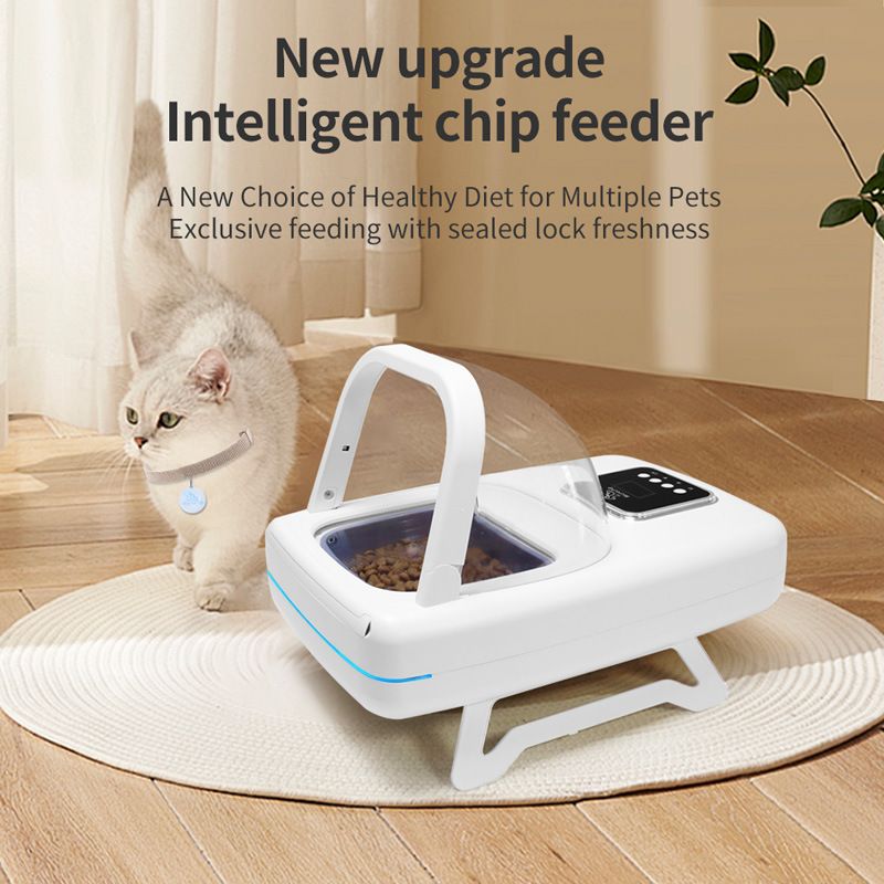 Pet Smart Chip Automatic Sensor Feeder Cats Dogs, Timed Quantitative Dry Wet Food, Universal And Special For Pets,_voghion.com