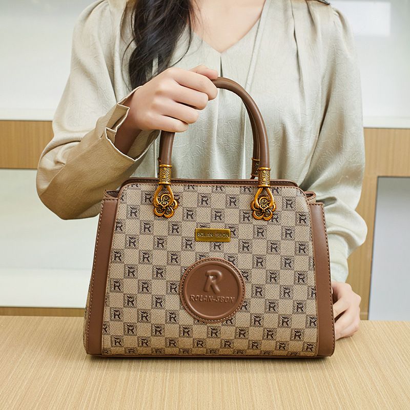 Borsa tote stampata di lusso - Elegante borsa a tracolla e a spalla per donna (spaziosa, versatile, dal design alla moda)_voghion.com