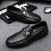 New Spring Summer Slip-on Loafers Men's Casual Leather Shoes Slip-on Moccasins_voghion.com