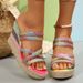Women's Shoes Spring New Other Slippers Wedge Heels Colorful High Heels Rubber Color Shaped High Heel Sandals_voghion.com