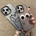 Grappige lijntekening telefoonhoesje voor iPhone 15 Pro Max 14 13 12 11 Pro Max 7 8 14 15 Plus SE 2 X XS Max XR Plating Matte Hard Cover_voghion.com