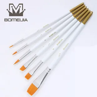 Cross-border 7 Nylon Wool Board Brush Watercolor Oil Painting Acrylic Painting Brush Art Painting Brush Paint Brush Wholesale_voghion.com