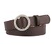 women's holeless round buckle belt, simple and versatile, fashionable thin belt, student jeans belt  _voghion.com