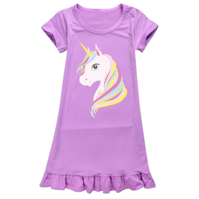 100-160 girls short sleeved pajamas, home dresses, and skirts 2557_voghion.com