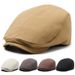 Cappelli da uomo, stile britannico, retrò, berretto da uomo, tinta unita, versatile, semplice, alla moda, per il tempo libero, all'aperto_voghion.com