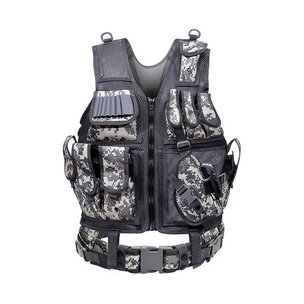 Tactical Mesh Vest – Amphibious & Anti-Stab Design, MOLLE-Compatible, Lightweight Breathable For CS/Outdoor Training (Coyote/OD Green)_voghion.com