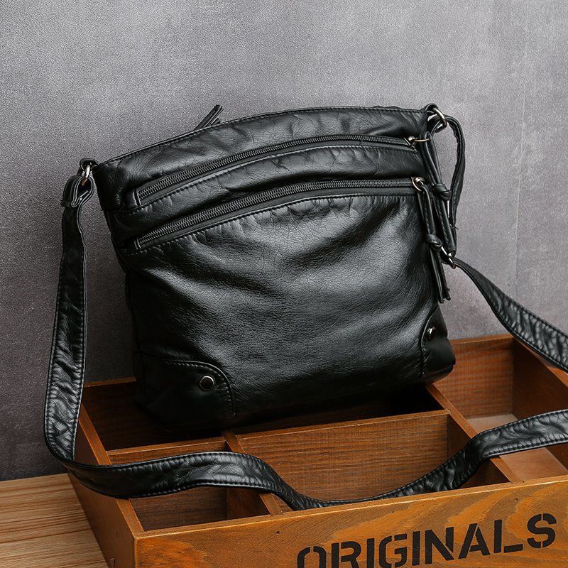 Mekana kožna ženska torba, nova korejska verzija, torba za rame, retro mala torba, svestrana, velikog kapaciteta, ležerna, modna torba preko tijela_voghion.com