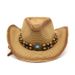 New spray painted denim straw hat for men women traveling on the beach in spring and summer_voghion.com