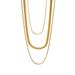 Set di collane a catena a serpente in oro a strati per donna, girocollo a catena a spina di pesce multifilo, graziose collane minimaliste impilabili per l'uso quotidiano e alla moda_voghion.com