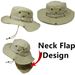 Bucket Boonie-Hut für Herren und Damen, mit Nackenklappe, Sonnenhut mit breitem Rand, Angel- und Wanderhut_voghion.com