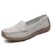 Mom Spring Große Damenschuhe mit Rindsledersohle, bequeme, flache Halbschuhe_voghion.com