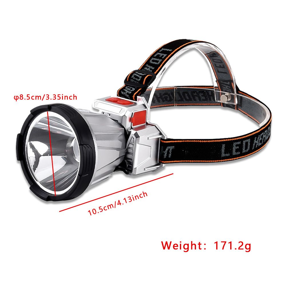 Nytt starkt ljus induktionshuvudbonad vit laser lång räckvidd uppladdningsbar superljus strålkastare utomhus camping nattfiske ljus_voghion.com
