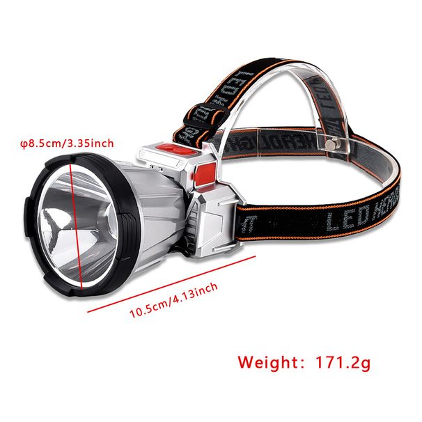 Nytt starkt ljus induktionshuvudbonad vit laser lång räckvidd uppladdningsbar superljus strålkastare utomhus camping nattfiske ljus_voghion.com