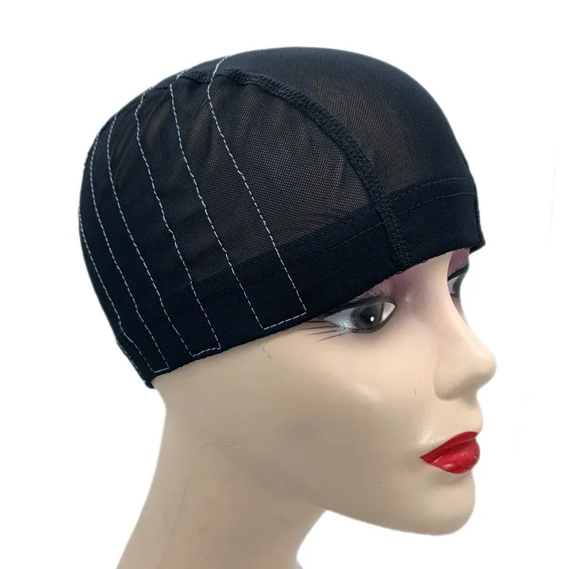1 st Mesh Peruk Kepsar 5x5 spetsstängning Spandex Dome Riktlinjer för att göra peruker_voghion.com