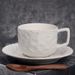 Matte Rock Pattern High Value Ceramic Coffee Cup And Saucer Set With Spoon Afternoon Tea Storage Rack Retro Home Gift Box_voghion.com