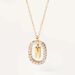 Collana pendente di lusso di alta gamma da donna con iniziali in oro e design di nicchia francese in spagnolo PD._voghion.com