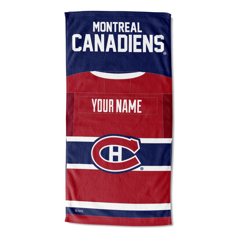 [Personalization Only] OFFICIAL  Jersey Personalized Beach Towel - Canadiens_voghion.com