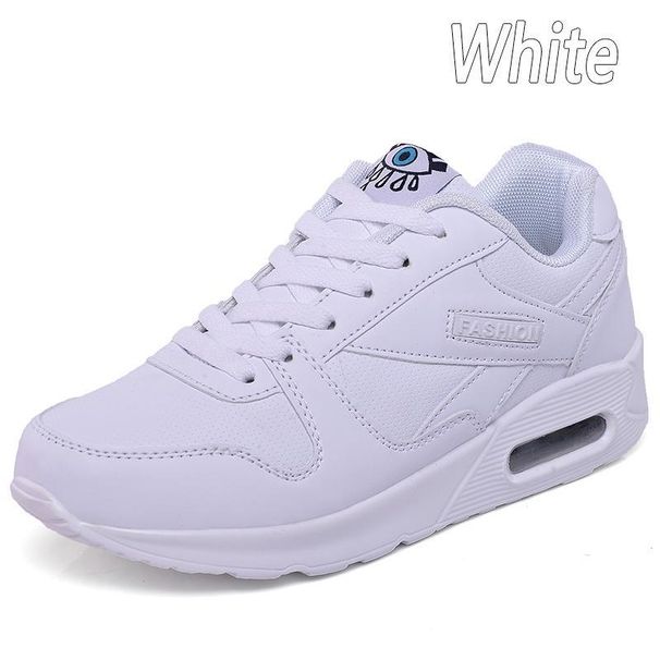 Dámské boty pro volný čas Kožené boty na platformě Dámské Tenisky Dámské Bílé tenisky Lehké boty_voghion.com