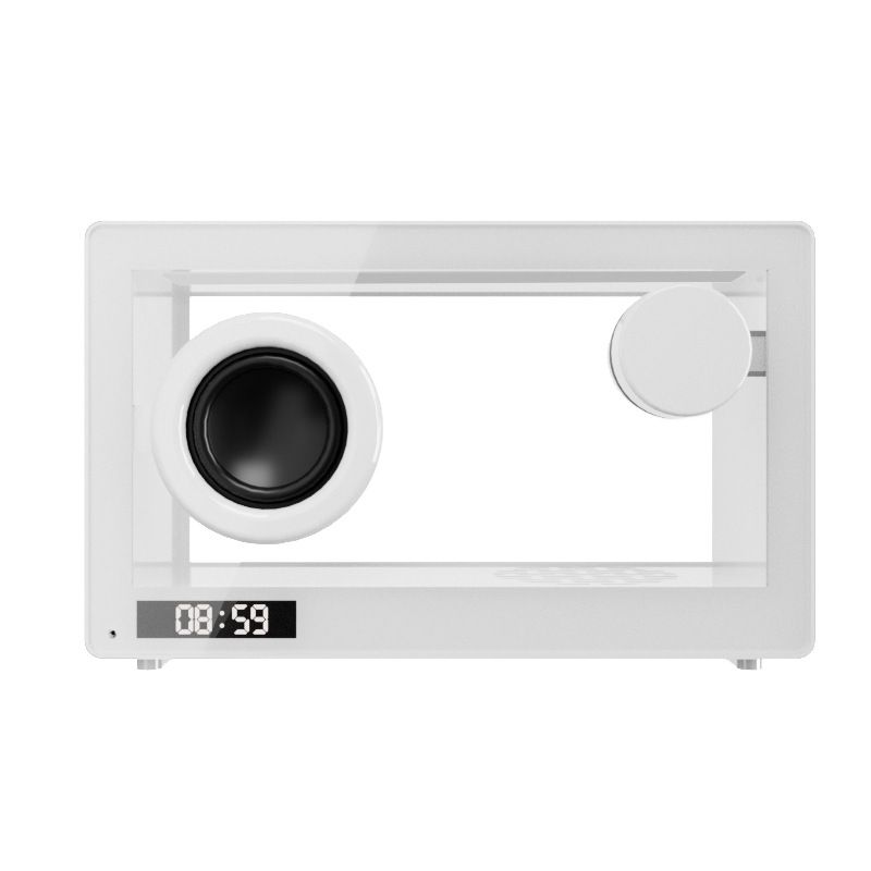 Portable Retro Bluetooth Speak Wireless Transparent Soundbar Box With Colorful Ambient Light Handsfree Call Music_voghion.com