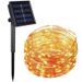 Solarbetriebene LED-Kupferdrahtlichter - Wasserdichte Lichterketten für den Außenbereich für Weihnachten, Garten, Terrassendekoration_voghion.com