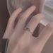 999 Pure Silver Blue For Women, Niche Design, Plain Band, Index Finger Tail Open Ring, Light Luxury, High-End Feel Ring_voghion.com