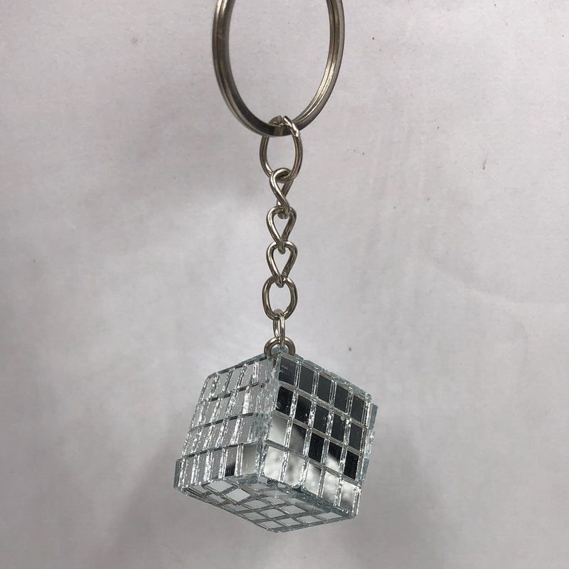 Glass Mirror Ball Children's Toy Valentine's Day Pink Red Love Key chain Ornament Decoration Gift_voghion.com