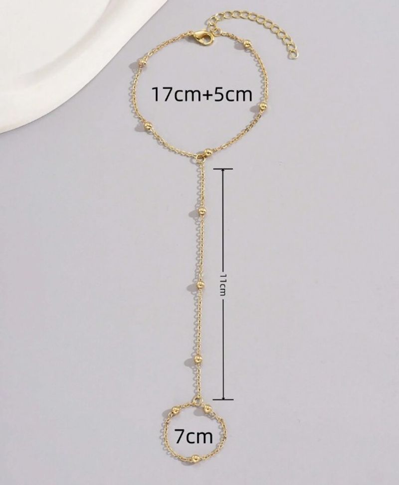 Bracciale da donna elegante con catena in metallo con design minimalista di nicchia di perle e personalità_voghion.com