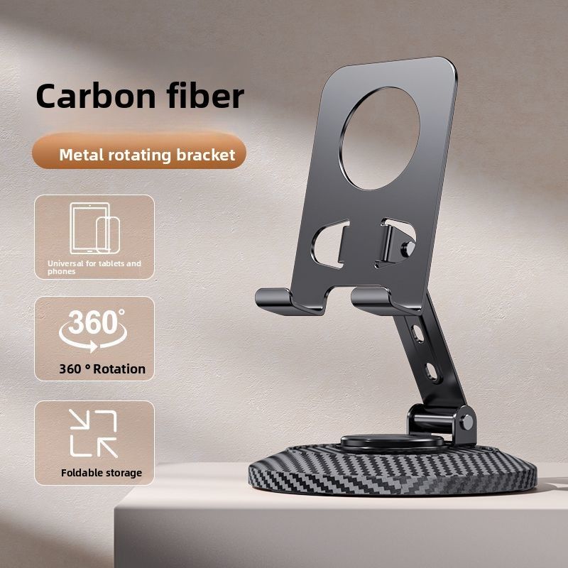 Nuo Xi Desktop Metal Weighted Adjustable 360°Rotating Tablet Support Stand Folding Phone Holder_voghion.com