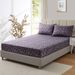 Drap-housse en polyester à imprimé léopard violet, doux pour la peau, protège-matelas_voghion.com