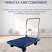 Ultra Quiet Plastic Flatbed Car, 330.69LB Load-bearing Capacity, 360 Degree Rubber Wheels, Manual Moving Platform Car For Heavy Objects, Suitable For Factories And Workshops, Dark Blue_voghion.com