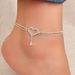 Modeschmuck, mehrlagiges Strand-Fußkettchen mit Strasssteinen und Herz-Design für Damen, Urlaubs- und Party-Accessoires_voghion.com