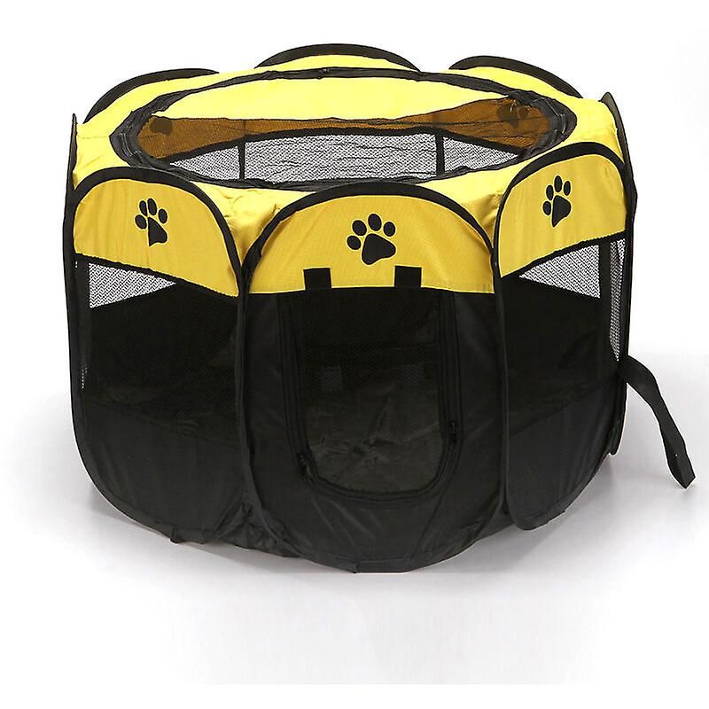 Recinto per cani, tenda pieghevole per cani, resistente all'acqua, recinto ombreggiante staccabile per cani, gatti, cuccioli (S, giallo),_voghion.com