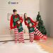 Cozy Family Matching Pajama Set – Christmas Plaid Print With Lettering For Parents, Kids & Pets (S-4XL, Soft Polyester)_voghion.com
