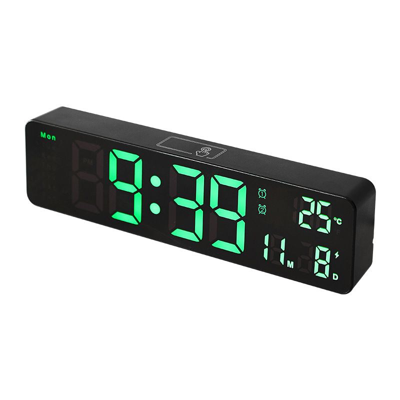 Orologio da parete LED multifunzionale semplice da 10 pollici, movimento silenzioso, allarmi multipli, in vendita 6625D_voghion.com