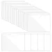 20/30 pochettes autocollantes transparentes pour fiches de bibliothèque, avec ouverture sur le dessus (réf. 250414)_voghion.com