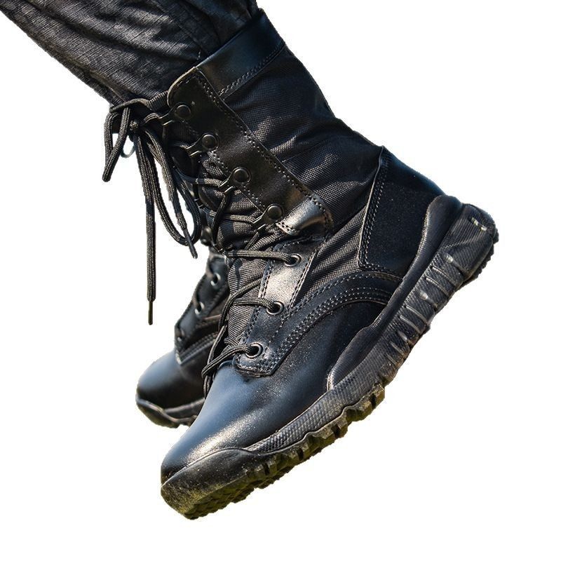 Ultra-light Outdoor Hiking Desert CQB Men's Tactical Summer High-top Security Fishing Boots_voghion.com
