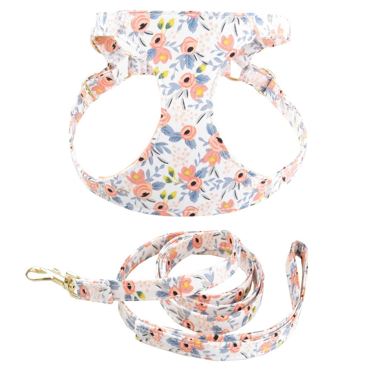 Nowe zapasy, szelki dla zwierząt, oddychająca kamizelka w kwiaty, uniwersalna dla kotów i psów_voghion.com