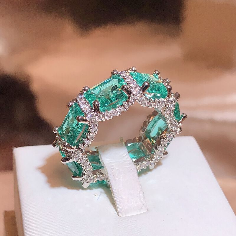 2025 Nuovi arrivi Timbro Gioielli in zircone Paraiba ad alta definizione Industria pesante Anello intarsiato con acquamarina e topazio Fedi nuziali da donna_voghion.com