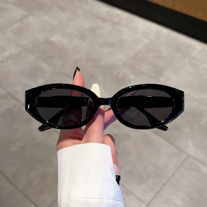 Moda Vintage Oval Güneş Gözlüğü Kadın Moda Retro Kadın Güneş Gözlükleri Yeni Trend Marka Tasarımcısı UV400 Bayan Gölge Gözlük_voghion.com