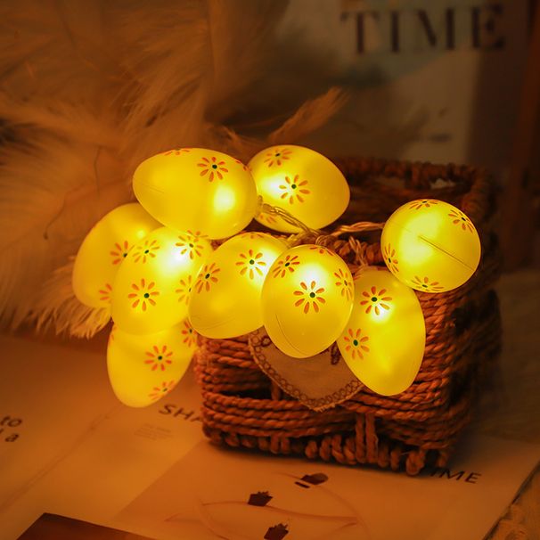Luci colorate a LED di Pasqua Uova rotte Uova rotte di Pasqua Festival Atmosfera femminile Luci colorate decorative String_voghion.com