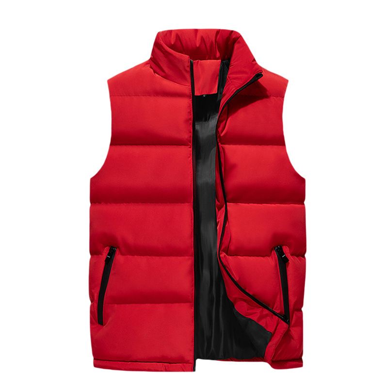 Men's Clothing Men's vest Douyin popular autumn and winter sports and leisure stand up collar jacket thickened outer wear printed LOGO_voghion.com
