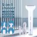 Electric Shaver Five In One White Multifunctional Women's Full Body Shaver, Straight Blade New Popular_voghion.com