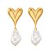 Special classic retro pearl earrings copper plated K real gold temperament French high end earrings_voghion.com