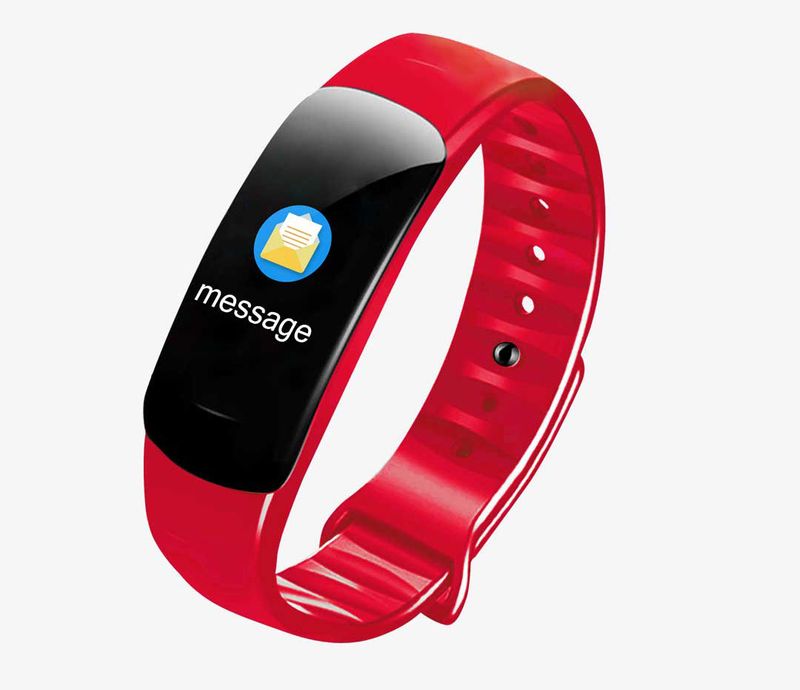 C1 PLUS Akıllı Saat Erkek Kadın Bluetooth Adım Sayma Spor Bilekliği Fiess Tracker Kalp Atış Hızı Kan Basıncı Uyku_voghion.com