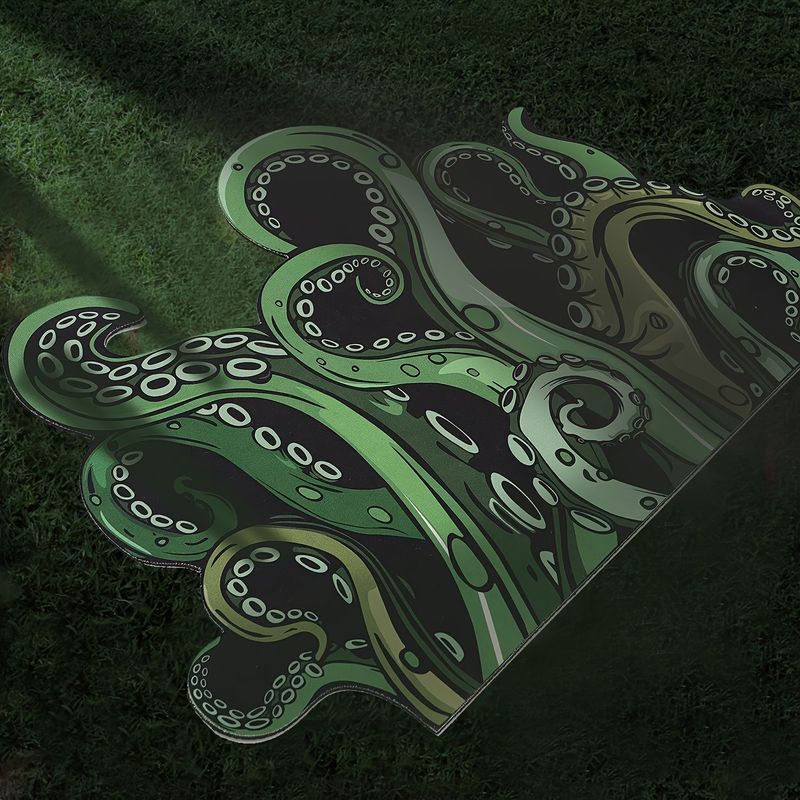 Octopus Bathroom Rug Non-Slip Mat -, Microfiber Absorbent Octopus Rug Non-Slip Backing, Unique Gift And Holiday Decor Rug For Tabletop Role Playing Gamers, Fans And Sailing Enthusiasts_voghion.com