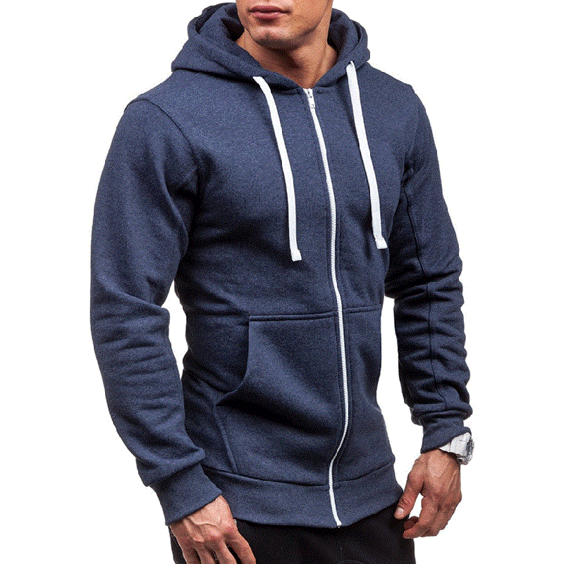 Felpa con cappuccio in cotone da uomo autunno-inverno con cappuccio e zip intera_voghion.com