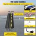 VEVOR Cable Protector Ramp, 5 Packs 2 Channels Speed Bump Hump, Rubber Modular Speed Bump Rated 11000 LBS Load Capacity, Protective Wire Cord Ramp Driveway Rubber Traffic Speed Bumps Cable Protector_voghion.com