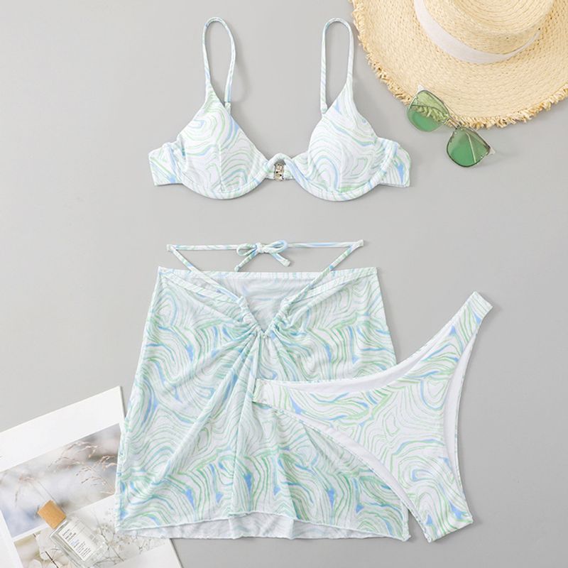 Bikini Three Point Swimwear Mesh Three Piece Bikini 2022 Sexy Split Swimwear_voghion.com