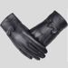 Luvas masculinas Luvas de couro genuíno Outono e inverno, além de veludo quente Luvas de pele de carneiro pura À prova de vento e frio Luvas de ciclismo ao ar livre para dirigir_voghion.com